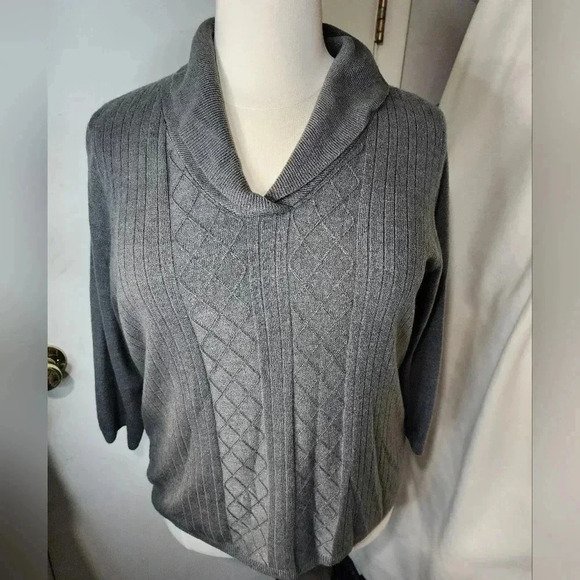 Allison Daley Plus Size 3X Sweater Gray - Picture 1 of 9